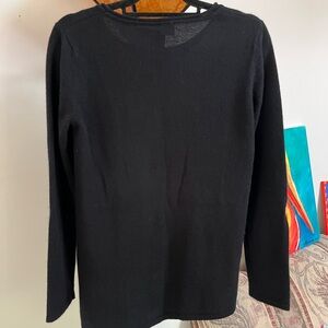 Philosophy Cashmere Sweater by Republic Asymmetrical Black Sz L